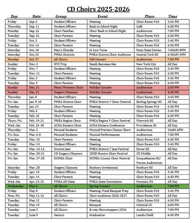 25-26choirschedule 2025-2026 CDHS Choir Schedule