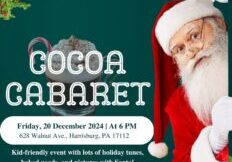 Flyer for Cocoa Cabaret on Dec. 10 from 6 - 8 pm at West Hanover Rec. Center