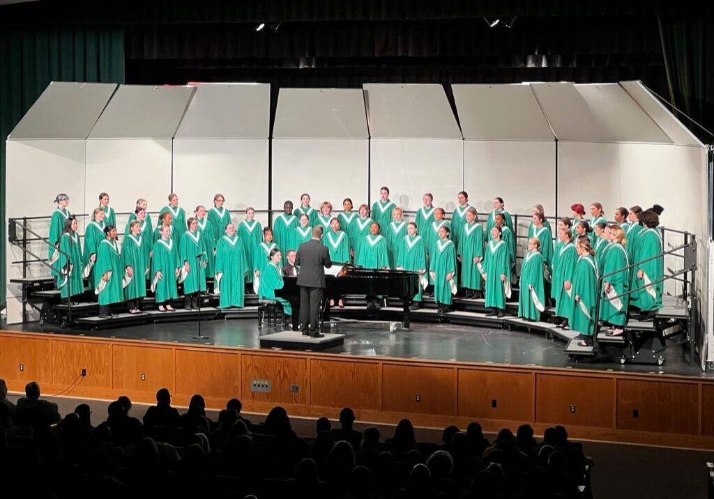Women's Chorale performing at school concert